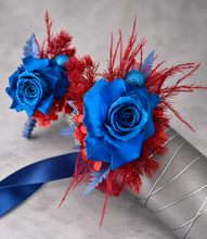 Load image into Gallery viewer, Preserved blue rose corsage &amp; buttonhole AB2073 - School formal, prom, graduation
