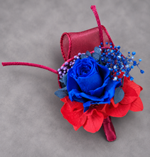 Load image into Gallery viewer, Preserved royal blue rose corsage &amp; buttonhole AB2074 - School formal, prom, graduation

