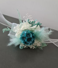 Load image into Gallery viewer, Mint &amp; Emerald preserved flowers corsage AB2075 - School formal, prom, graduation
