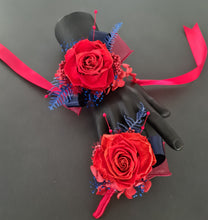 Load image into Gallery viewer, Preserved red rose corsage &amp; buttonhole AB2076 - School formal, prom, graduation
