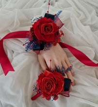 Load image into Gallery viewer, Preserved red rose corsage &amp; buttonhole AB2076 - School formal, prom, graduation
