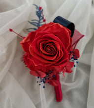Load image into Gallery viewer, Preserved red rose corsage &amp; buttonhole AB2076 - School formal, prom, graduation
