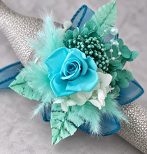 Load image into Gallery viewer, Emerald mint preserved rose corsage AB2079 - School formal, prom, graduation
