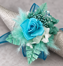 Load image into Gallery viewer, Emerald mint preserved rose corsage AB2079 - School formal, prom, graduation
