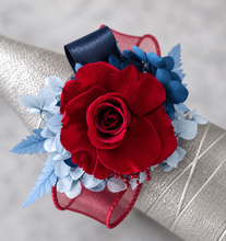Load image into Gallery viewer, Preserved burgundy rose corsage &amp; buttonhole AB2081 - School formal, prom, graduation
