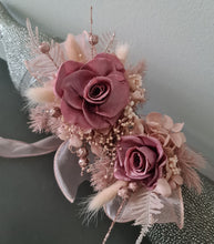 Load image into Gallery viewer, Preserved smokey pink rose corsage &amp; buttonhole AB2082 - School formal, prom, graduation
