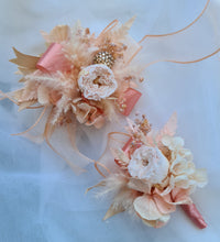 Load image into Gallery viewer, Preserved peach peony corsage &amp; buttonhole AB2083 - School formal, prom, graduation
