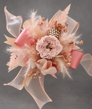 Load image into Gallery viewer, Preserved peach peony corsage &amp; buttonhole AB2083 - School formal, prom, graduation
