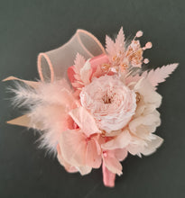 Load image into Gallery viewer, Preserved peach peony corsage &amp; buttonhole AB2083 - School formal, prom, graduation
