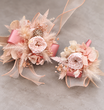 Load image into Gallery viewer, Preserved peach peony corsage &amp; buttonhole AB2083 - School formal, prom, graduation
