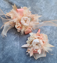 Load image into Gallery viewer, Preserved peach peony corsage &amp; buttonhole AB2083 - School formal, prom, graduation
