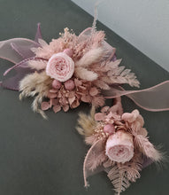 Load image into Gallery viewer, Preserved dusty pink peony corsage &amp; buttonhole AB2084 - School formal, prom, graduation
