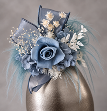 Load image into Gallery viewer, Fluffy furry band blue preserved rose corsage AB2085 - School formal, prom, graduation
