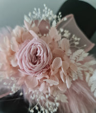 Load image into Gallery viewer, Fluffy furry band dusty pink preserved peony corsage AB2086 - School formal, prom, graduation
