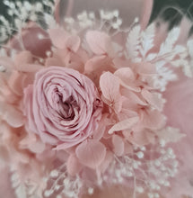 Load image into Gallery viewer, Fluffy furry band dusty pink preserved peony corsage AB2086 - School formal, prom, graduation

