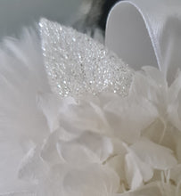 Load image into Gallery viewer, Fluffy furry band white preserved peony corsage AB2088 - School formal, prom, graduation
