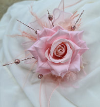 Load image into Gallery viewer, Pink &amp; glitter everlasting flowers corsage &amp; buttonhole AB2089 - School formal, prom, graduation
