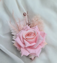 Load image into Gallery viewer, Pink &amp; glitter everlasting flowers corsage &amp; buttonhole AB2089 - School formal, prom, graduation
