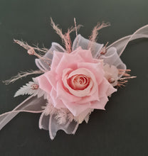 Load image into Gallery viewer, Pink &amp; glitter everlasting flowers corsage &amp; buttonhole AB2089 - School formal, prom, graduation
