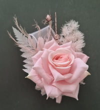 Load image into Gallery viewer, Pink &amp; glitter everlasting flowers corsage &amp; buttonhole AB2089 - School formal, prom, graduation
