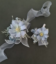 Load image into Gallery viewer, Pastel blue everlasting flowers corsage &amp; buttonhole AB2090 - School formal, prom, graduation
