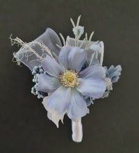 Load image into Gallery viewer, Pastel blue everlasting flowers corsage &amp; buttonhole AB2090 - School formal, prom, graduation
