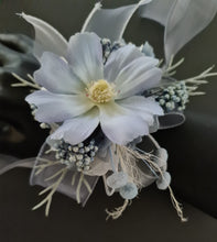 Load image into Gallery viewer, Pastel blue everlasting flowers corsage &amp; buttonhole AB2090 - School formal, prom, graduation
