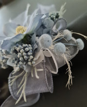 Load image into Gallery viewer, Pastel blue everlasting flowers corsage &amp; buttonhole AB2090 - School formal, prom, graduation
