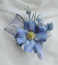 Load image into Gallery viewer, Pastel blue everlasting flowers corsage &amp; buttonhole AB2090 - School formal, prom, graduation
