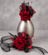 Load image into Gallery viewer, Burgundy &amp; black glitter everlasting flowers corsage &amp; buttonhole AB2091 - School formal, prom, graduation
