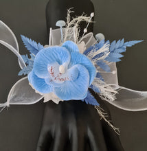 Load image into Gallery viewer, Blue orchid everlasting flowers corsage &amp; buttonhole AB2092 - School formal, prom, graduation
