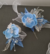 Load image into Gallery viewer, Blue orchid everlasting flowers corsage &amp; buttonhole AB2092 - School formal, prom, graduation
