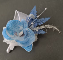 Load image into Gallery viewer, Blue orchid everlasting flowers corsage &amp; buttonhole AB2092 - School formal, prom, graduation
