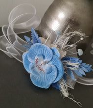 Load image into Gallery viewer, Blue orchid everlasting flowers corsage &amp; buttonhole AB2092 - School formal, prom, graduation
