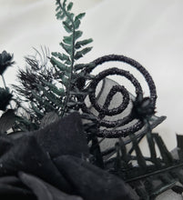 Load image into Gallery viewer, Black everlasting flowers  glitter corsage &amp; buttonhole AB2093 - School formal, prom, graduation
