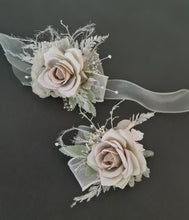 Load image into Gallery viewer, Sage Green everlasting flowers corsage &amp; buttonhole AB2094 - School formal, prom, graduation
