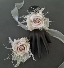 Load image into Gallery viewer, Sage Green everlasting flowers corsage &amp; buttonhole AB2094 - School formal, prom, graduation
