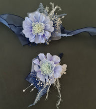 Load image into Gallery viewer, Soft blue everlasting flowers corsage &amp; buttonhole AB2095 - School formal, prom, graduation
