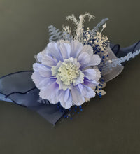 Load image into Gallery viewer, Soft blue everlasting flowers corsage &amp; buttonhole AB2095 - School formal, prom, graduation
