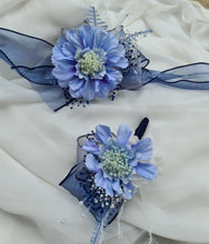 Load image into Gallery viewer, Soft blue everlasting flowers corsage &amp; buttonhole AB2095 - School formal, prom, graduation
