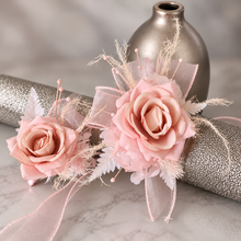 Load image into Gallery viewer, Blush pink everlasting flowers corsage &amp; buttonhole AB2096 - School formal, prom, graduation
