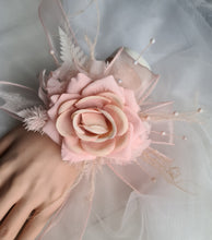 Load image into Gallery viewer, Blush pink everlasting flowers corsage &amp; buttonhole AB2096 - School formal, prom, graduation
