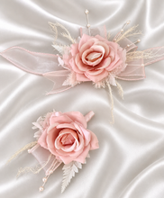Load image into Gallery viewer, Blush pink everlasting flowers corsage &amp; buttonhole AB2096 - School formal, prom, graduation

