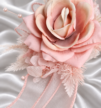 Load image into Gallery viewer, Blush pink everlasting flowers corsage &amp; buttonhole AB2096 - School formal, prom, graduation
