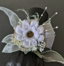 Load image into Gallery viewer, Blue &amp; sage everlasting flowers corsage &amp; buttonhole AB2098 - School formal, prom, graduation

