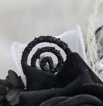 Load image into Gallery viewer, Black glitter everlasting flowers corsage &amp; buttonhole AB2099 - School formal, prom, graduation
