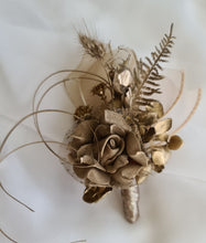 Load image into Gallery viewer, Antique gold everlasting flowers corsage &amp; buttonhole AB2102 - School formal, prom, graduation
