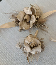 Load image into Gallery viewer, Champagne gold everlasting flowers corsage &amp; buttonhole AB2103 - School formal, prom, graduation

