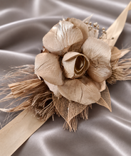 Load image into Gallery viewer, Champagne gold everlasting flowers corsage &amp; buttonhole AB2103 - School formal, prom, graduation
