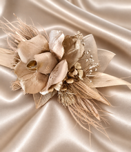 Load image into Gallery viewer, Champagne gold everlasting flowers corsage &amp; buttonhole AB2103 - School formal, prom, graduation
